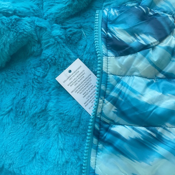 Lands End reversible insulated fleece jacket puffer, NWT, size 8/M - Picture 2 of 2